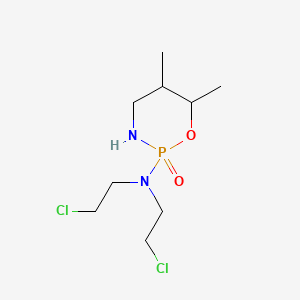 molecular formula C9H19Cl2N2O2P B14440372 Tetrahydro-2-(bis(2-chloroethyl)amino)-5,6-dimethyl-2H-1,3,2-oxazaphosphorine 2-oxide CAS No. 78219-96-2