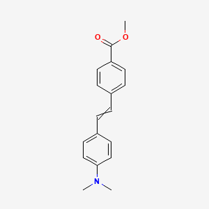 molecular formula C18H19NO2 B14440385 Methyl 4-{2-[4-(dimethylamino)phenyl]ethenyl}benzoate CAS No. 79370-15-3
