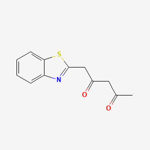 molecular formula C12H11NO2S B1444040 1-(1,3-Benzothiazol-2-yl)pentane-2,4-dione CAS No. 1379811-76-3