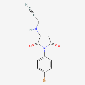 molecular formula C13H11BrN2O2 B1444042 1-(4-Bromophenyl)-3-(prop-2-yn-1-ylamino)pyrrolidine-2,5-dione CAS No. 1415719-05-9