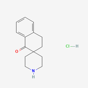 molecular formula C14H18ClNO B1444049 3,4-Dihydro-1H-spiro[naphthalene-2,4'-piperidin]-1-one hydrochloride CAS No. 312600-59-2