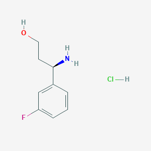 molecular formula C9H13ClFNO B1444059 (R)-3-(3-Fluorophenyl)-beta-alaninol hcl CAS No. 1263094-10-5