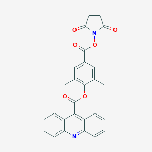 molecular formula C27H20N2O6 B144406 [4-(2,5-Dioxopyrrolidin-1-yl)oxycarbonyl-2,6-dimethylphenyl] acridine-9-carboxylate CAS No. 115853-72-0