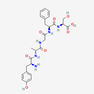 molecular formula C26H33N5O8 B14440649 L-Tyrosyl-D-alanylglycyl-L-phenylalanyl-L-serine CAS No. 77621-77-3