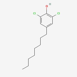 molecular formula C14H20Cl2O B14440662 Phenol, 2,6-dichloro-4-octyl- CAS No. 73986-52-4