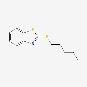 molecular formula C12H15NS2 B14440692 Benzothiazole, 2-pentylthio- CAS No. 73713-86-7