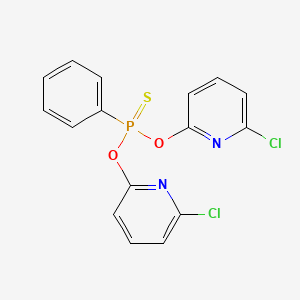 molecular formula C16H11Cl2N2O2PS B14440706 O,O-Bis(6-chloropyridin-2-yl) phenylphosphonothioate CAS No. 74546-79-5