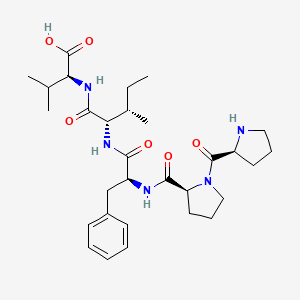 molecular formula C30H45N5O6 B14440744 L-Prolyl-L-prolyl-L-phenylalanyl-L-isoleucyl-L-valine CAS No. 76046-37-2