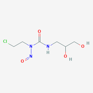 molecular formula C6H12ClN3O4 B14440785 N-(2-Chloroethyl)-N'-(2,3-dihydroxypropyl)-N-nitrosourea CAS No. 77113-51-0