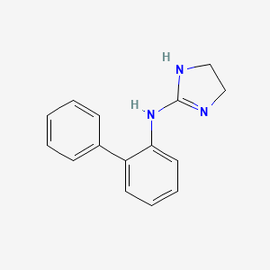 molecular formula C15H15N3 B14440844 N-([1,1'-Biphenyl]-2-yl)-4,5-dihydro-1H-imidazol-2-amine CAS No. 76841-24-2