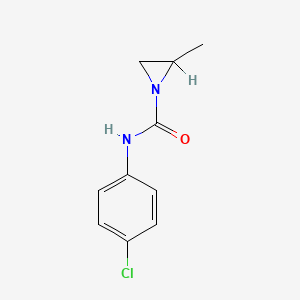 molecular formula C10H11ClN2O B14440864 N-(4-chlorophenyl)-2-methylaziridine-1-carboxamide CAS No. 73680-88-3