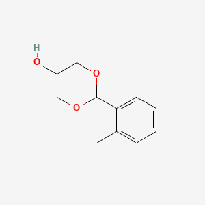 molecular formula C11H14O3 B14440931 2-(2-Methylphenyl)-1,3-dioxan-5-ol CAS No. 73987-51-6