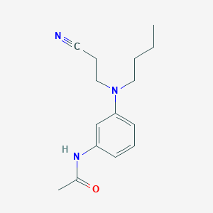 molecular formula C15H21N3O B14440945 N-{3-[Butyl(2-cyanoethyl)amino]phenyl}acetamide CAS No. 78305-04-1