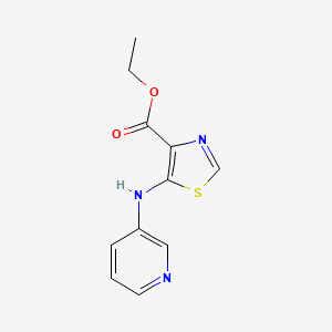 molecular formula C11H11N3O2S B1444095 Ethyl 5-[(pyridin-3-yl)amino]-1,3-thiazole-4-carboxylate CAS No. 899896-00-5