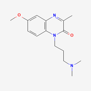 molecular formula C15H21N3O2 B14440967 1-(3-(Dimethylamino)propyl)-6-methoxy-3-methyl-2(1H)-quinoxalinone CAS No. 78155-96-1