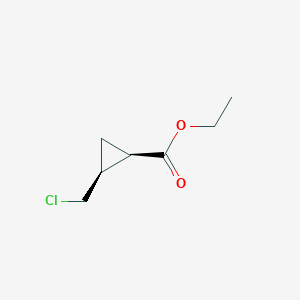 molecular formula C7H11ClO2 B14440971 Ethyl (1R,2S)-2-(chloromethyl)cyclopropane-1-carboxylate CAS No. 79357-18-9