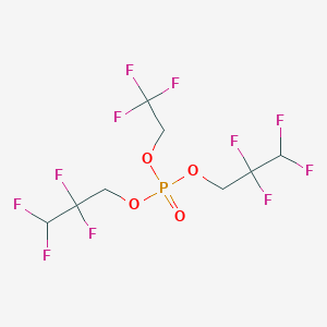 molecular formula C8H8F11O4P B14440994 Bis(2,2,3,3-tetrafluoropropyl) 2,2,2-trifluoroethyl phosphate CAS No. 79338-99-1