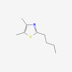 molecular formula C9H15NS B14441056 2-Butyl-4,5-dimethylthiazole CAS No. 76572-48-0