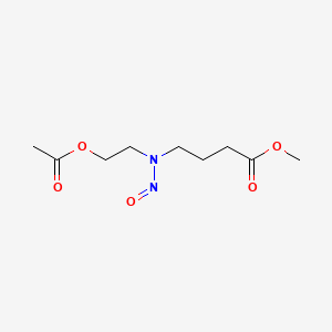 molecular formula C9H16N2O5 B14441092 Methyl 4-(2-acetyloxyethylnitrosoamino)butanoate CAS No. 79485-20-4