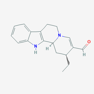 molecular formula C18H20N2O B144411 (2R,12bS)-2-ethyl-1,2,6,7,12,12b-hexahydroindolo[2,3-a]quinolizine-3-carbaldehyde CAS No. 136573-96-1