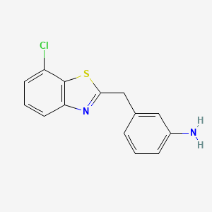 3-[(7-Chloro-1,3-benzothiazol-2-yl)methyl]aniline