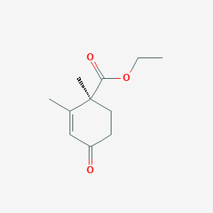 molecular formula C11H16O3 B14441135 Ethyl (1S)-1,2-dimethyl-4-oxocyclohex-2-ene-1-carboxylate CAS No. 78044-65-2