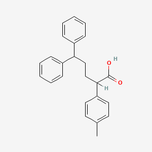 molecular formula C24H24O2 B14441138 alpha-(4-Methylphenyl)-delta-phenylbenzenepentanoic acid CAS No. 75226-93-6
