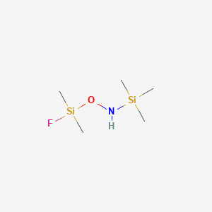 molecular formula C5H16FNOSi2 B14441153 N-{[Fluoro(dimethyl)silyl]oxy}-1,1,1-trimethylsilanamine CAS No. 79129-07-0
