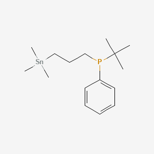molecular formula C16H29PSn B14441171 tert-Butyl(phenyl)[3-(trimethylstannyl)propyl]phosphane CAS No. 76637-79-1
