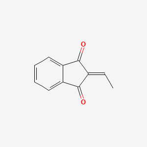 molecular formula C11H8O2 B14441186 2-Ethylidene-1H-indene-1,3(2H)-dione CAS No. 77948-18-6