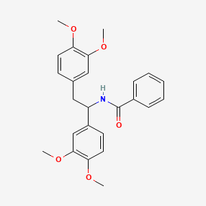 molecular formula C25H27NO5 B14441320 N-[1,2-Bis(3,4-dimethoxyphenyl)ethyl]benzamide CAS No. 76306-56-4