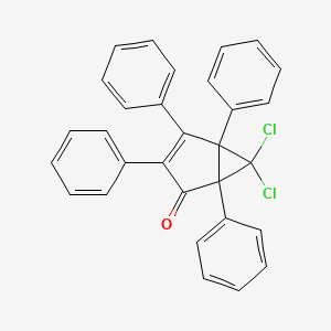 molecular formula C30H20Cl2O B14441349 6,6-Dichloro-1,3,4,5-tetraphenylbicyclo[3.1.0]hex-3-en-2-one CAS No. 76950-73-7
