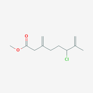 molecular formula C11H17ClO2 B14441356 Methyl 6-chloro-7-methyl-3-methylideneoct-7-enoate CAS No. 74514-26-4