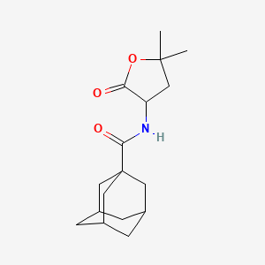 molecular formula C17H25NO3 B14441420 N-(5,5-Dimethyl-2-oxotetrahydro-3-furyl)-1-adamantanecarboxamide CAS No. 77694-21-4