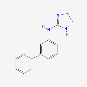 molecular formula C15H15N3 B14441450 N-([1,1'-Biphenyl]-3-yl)-4,5-dihydro-1H-imidazol-2-amine CAS No. 76841-39-9