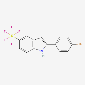 2-(4-Bromophenyl)-5-pentafluorosulfanyl-1H-indole