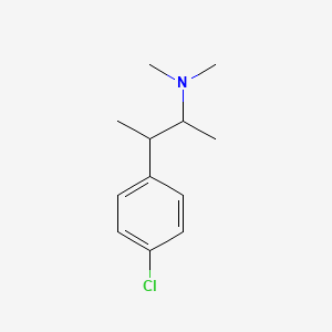 molecular formula C12H18ClN B14441501 Phenethylamine, p-chloro-alpha,beta,N,N-tetramethyl- CAS No. 74051-06-2