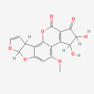 molecular formula C17H12O8 B14441510 14,15-dihydroxy-11-methoxy-6,8,19-trioxapentacyclo[10.7.0.02,9.03,7.013,17]nonadeca-1,4,9,11,13(17)-pentaene-16,18-dione CAS No. 78506-30-6
