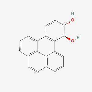 molecular formula C20H14O2 B14441525 Benzo(e)pyrene-9,10-diol, 9,10-dihydro-, trans-(+-)- CAS No. 74634-55-2