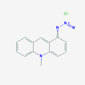 molecular formula C14H11ClN4 B14441530 1-Azido-10-methylacridinium chloride CAS No. 78276-12-7