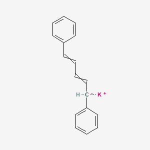 molecular formula C17H15K B14441555 potassium;5-phenylpenta-1,3-dienylbenzene CAS No. 77132-13-9