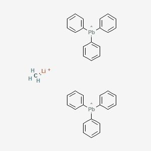 molecular formula C37H33LiPb2 B14441580 Lithium methanide--triphenylplumbyl (1/1/2) CAS No. 76002-47-6