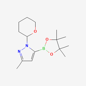 3-Methyl-1-(oxan-2-yl)-5-(4,4,5,5-tetramethyl-1,3,2-dioxaborolan-2-yl)pyrazole