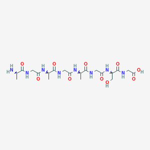 molecular formula C20H34N8O10 B14441656 L-Alanylglycyl-L-alanylglycyl-L-alanylglycyl-L-serylglycine CAS No. 74084-59-6