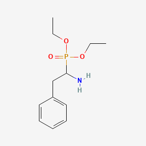 molecular formula C12H20NO3P B14441677 Diethyl (1-amino-2-phenylethyl)phosphonate CAS No. 77526-73-9