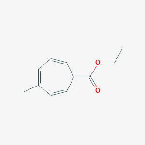 molecular formula C11H14O2 B14441690 Ethyl 4-methylcyclohepta-2,4,6-triene-1-carboxylate CAS No. 75862-72-5