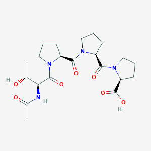 molecular formula C21H32N4O7 B14441696 N-Acetyl-L-threonyl-L-prolyl-L-prolyl-L-proline CAS No. 79650-00-3