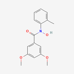 molecular formula C16H17NO4 B14441711 N-Hydroxy-3,5-dimethoxy-N-(2-methylphenyl)benzamide CAS No. 79115-38-1