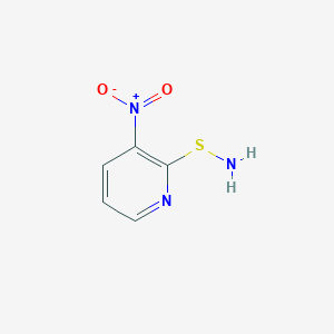 molecular formula C5H5N3O2S B14441774 S-(3-Nitropyridin-2-yl)-(thiohydroxylamine) CAS No. 73265-18-6