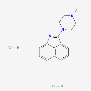 molecular formula C16H19Cl2N3 B14441819 2-(4-methylpiperazin-1-yl)benzo[cd]indole;dihydrochloride CAS No. 78131-69-8